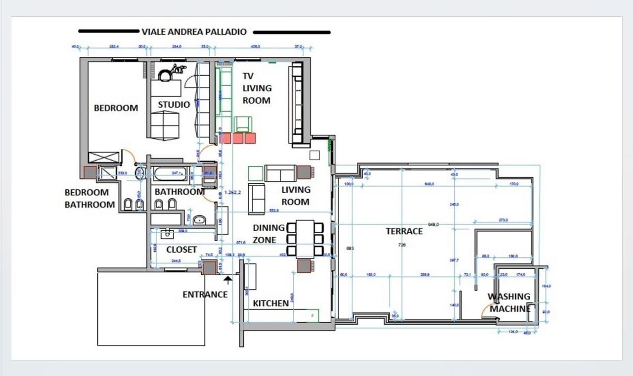 Апартаменти Palladio 20 Loft And Terrace Верона Екстер'єр фото
